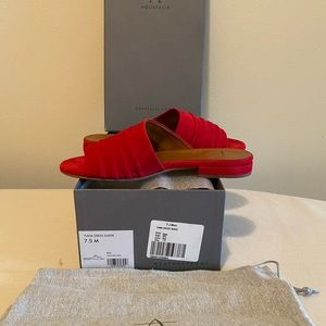 Aquatalia suede slides